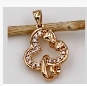 New 18kt gold filled cz pendant